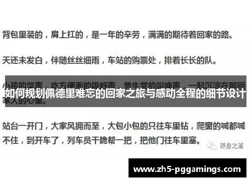 如何规划佩德里难忘的回家之旅与感动全程的细节设计