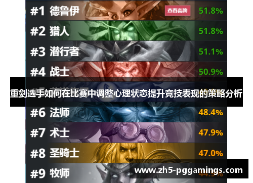 重剑选手如何在比赛中调整心理状态提升竞技表现的策略分析